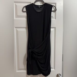 Lulu's Black Knotted Wrap Dress